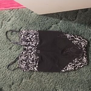 Chic Black and White Lace Women's Slip